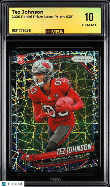 2025 Panini Prizm Tez Johnson #381 Lazer Prizm MBA 10