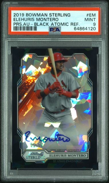 2019 Bowman Sterling ELEHURIS MONTERO Black Atomic Refractor Auto #/10 ROCKIES