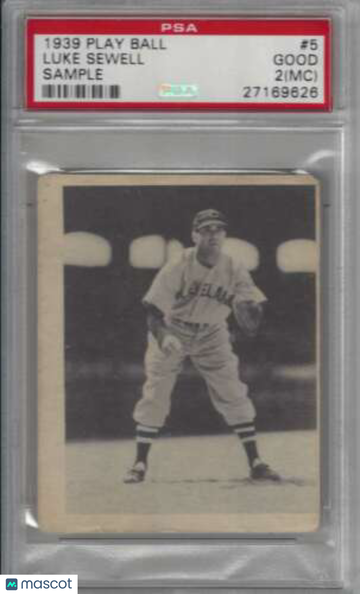 1939 Play Ball Luke Sewell PSA 2