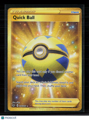 2020 Sword & Shield Quick Ball Holo Secret Rare SR Gold UR #216/202