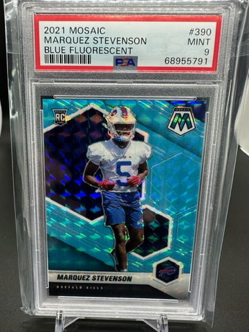 2021 Mosaic Marquez Stevenson Blue Fluorescent #2/15 - PSA 9