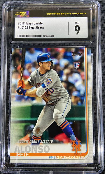 2019 Topps Update Pete Alonso CSG 9 MINT