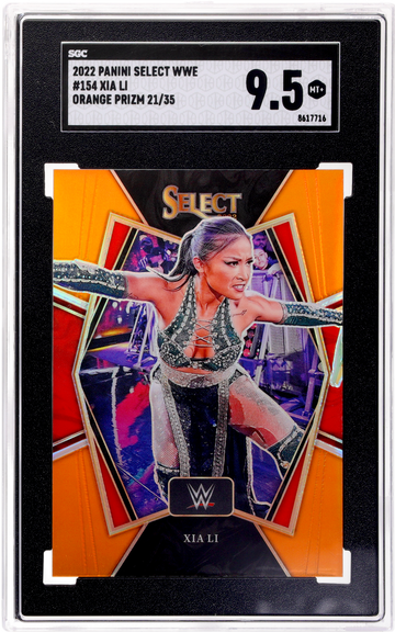 2022 Panini Select WWE Xia Li #154 Orange Prizm 21/35 SGC 9.5
