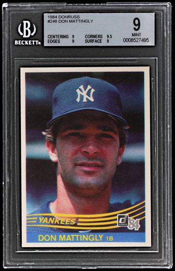1984 Donruss Don Mattingly BGS 9