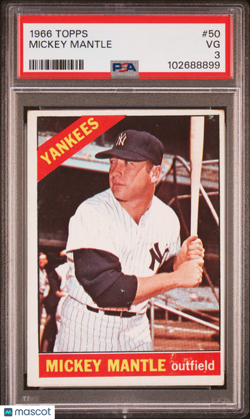 1966 Topps Mickey Mantle #50 PSA 3