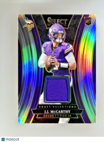 2024 Panini Select J.J. McCarthy #DSM-JMY [Base] Rookie Memorabilia Insert