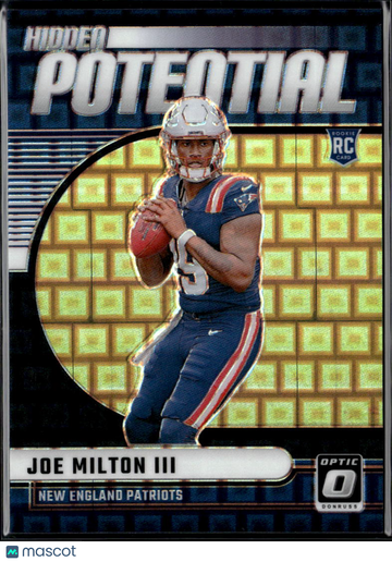 2024 Panini Donruss Optic Hidden Potential Joe Milton III #1 Gold Prizm /25 RC