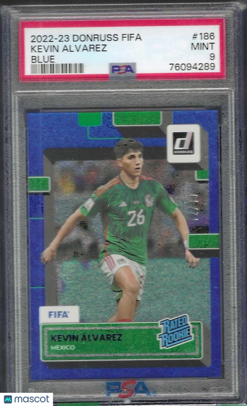 2022 Panini Donruss FIFA Kevin Alvarez #186 Blue PSA 9