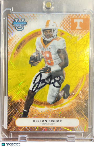 2025 Topps Bowman's Best University DeSean Bishop #45 Yellow Refractor