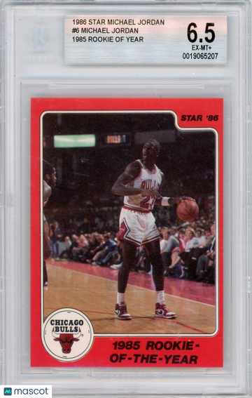 1986 Star Michael Jordan 1985 Rookie of Year Michael Jordan #6 /1985 BGS 6.5