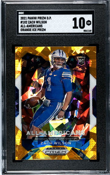 2021 Panini Prizm DP #182 Zach Wilson All American Orange Ice SGC 10