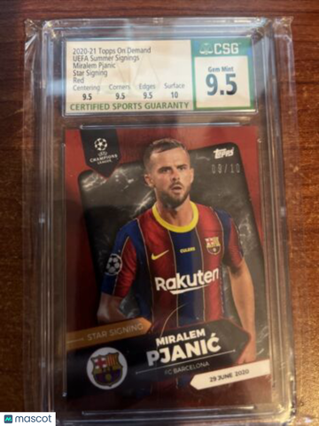 2020-21 Topps On Demand UCL Summer Signings - [Base] - Purple Miralem Pjanic #_MIPJ CSG 9.5