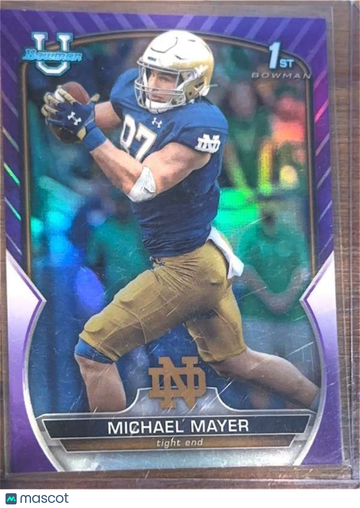 2022 Bowman University Chrome - Purple Refractor Michael Mayer #41