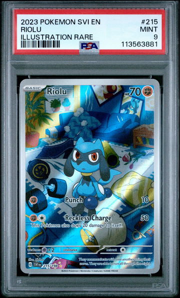 2023 Pokemon Scarlet and Violet Illustration Rare Riolu #215 PSA 9