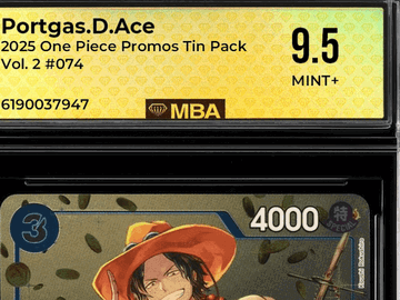 2025 One Piece Promos Tin Pack Vol. 2 Portgas.D.Ace 9.5 MBA 9.5 #074