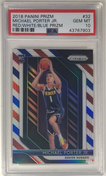 2018-19 Panini Prizm Michael Porter Jr RWB