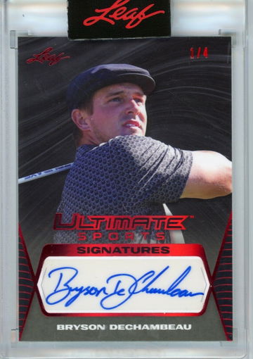 💎 2021 LEAF ULTIMATE SPORTS SIGNATURES BRYSON DECHAMBEAU 1/4 Golf 🏆 EBAY 1/1