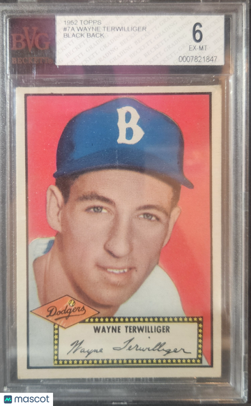 1952 Topps Wayne Terwilliger Black #7A BVG 6