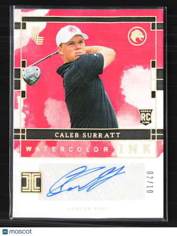 2024 Panini Impeccable LIV Golf Caleb Surratt #WC-CSR /10 RC
