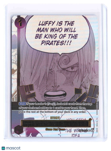 2023 One Piece Sanji Parallel Rare Straw Hat Crew Event OP12-079 By Proxy
