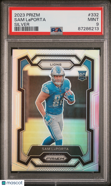2023 Panini Prizm Sam Laporta #332 Silver PSA 9