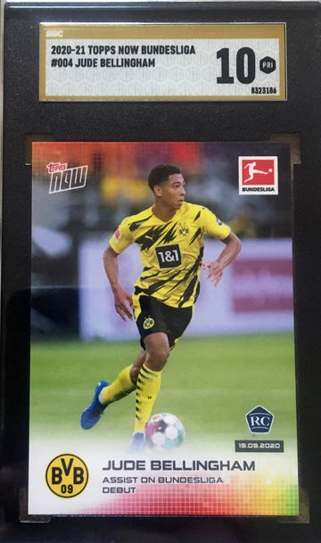 2020-21 Topps Now Bundesliga #004 JUDE BELLINGHAM SGC 10 PRISTINE GEM MINT RC Rookie Card