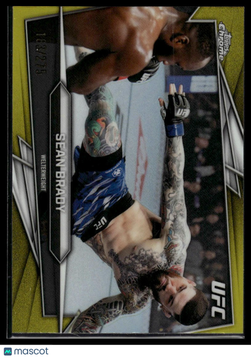 2026 Topps Chrome UFC Sean Brady #106 Yellow Refractor SN275