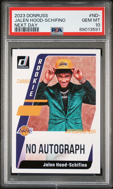 2023 PANINI DONRUSS JALEN HOOD-SCHIFINO NEXT DAY #NDJHS PSA 10
