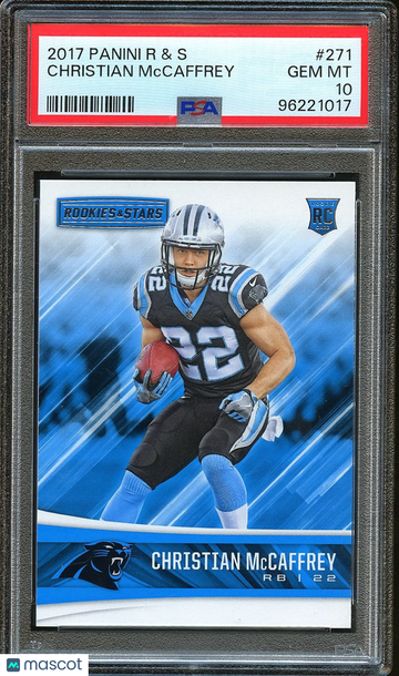 2017 Panini Rookies & Stars Christian McCaffrey #271 [Base] Rookie Base Set PSA 10