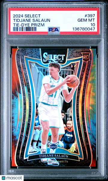 2024 Panini Select Tidjane Salaun #397 Tie Dye Prizm PSA 10