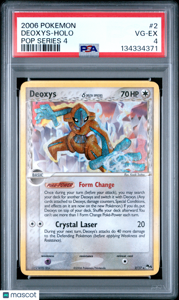 2006 Pokemon Pop Series 4 Deoxys Holo Pop Series 4 PSA 4 #2