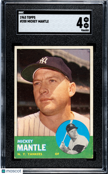 1963 Topps Mickey Mantle #200 SGC 4