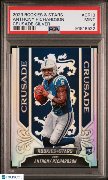 2023 Panini Rookies & Stars Crusade Anthony Richardson #CR13 Silver PSA 9