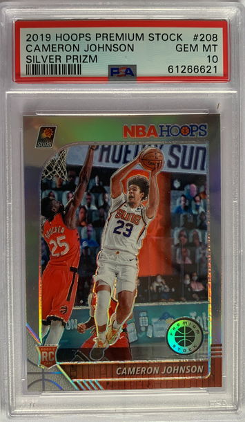2019 Hoops Premium Stock Cameron Johnson Silver Prizm PSA 10