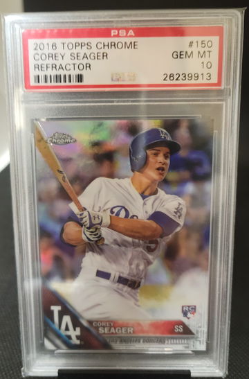2016 Topps Chrome Corey Seager Refractor PSA10