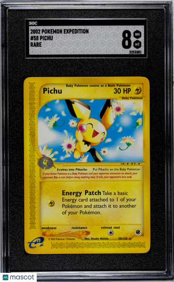2002 Pokemon Expedition Pichu SGC 8 #58