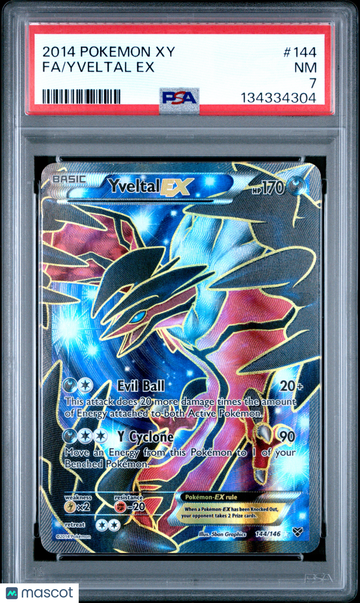 2014 Pokemon Xy Yveltal EX Fa PSA 7 #144