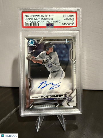 2021 Bowman Draft Benny Montgomery #CDA-BM [Base] Rookie Insert PSA 10