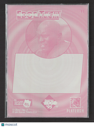 1995 Collector's Edge EdgeTech Emmitt Smith #35 Printing Plate Magenta /1