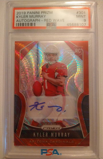 Kyler Murray #'D /149 RC 2019 Panini Prizm Autograph Red Wave PSA 9 Auto Rookie