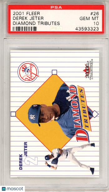 2001 Fleer Diamond Tributes Derek Jeter #26 PSA 10
