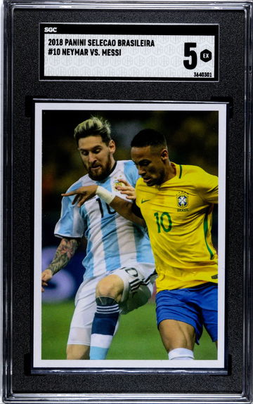 2018 Panini Selecao Brasileira #10 Neymar vs Messi SGC 5