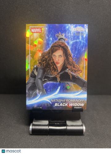 2025 CHROME MARVEL STUDIOS BLACK WIDOW SAPPHIRE GOLD REFRACTOR /50