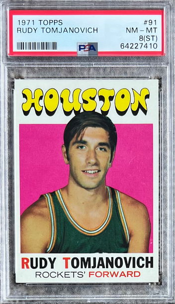 1971 TOPPS #91 RUDY TOMJANOVICH PSA 8 ST