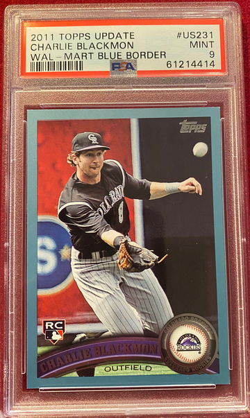 2011 Topps Update Wal-Mart Blue Charlie Blackmon #US231 Rookie RC psa 9