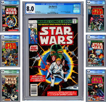 STAR WARS #1-6 CGC VF/NM *STAR WARS: A NEW HOPE* COMPLETE MOVIE ADAPTATION 1977