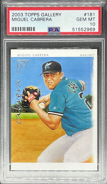 2003 Topps Gallery #181 Miguel Cabrera PSA 10