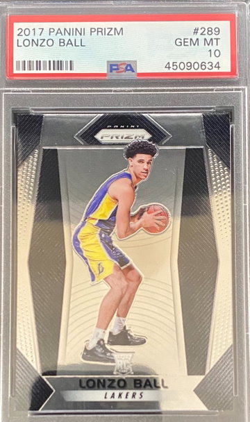 Lonzo Ball 2017-18 Prizm Base RC  PSA 10