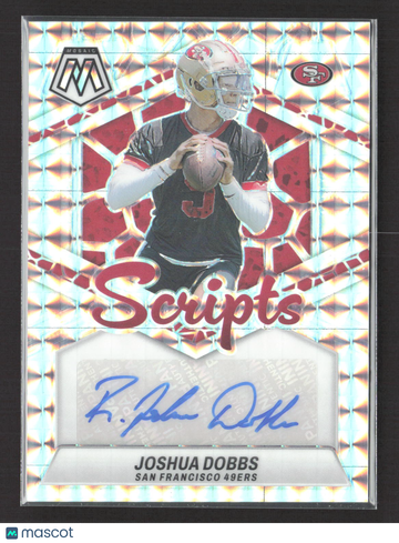 2024 Panini Mosaic Scripts Joshua Dobbs #SC-JDS Silver Prizm Auto