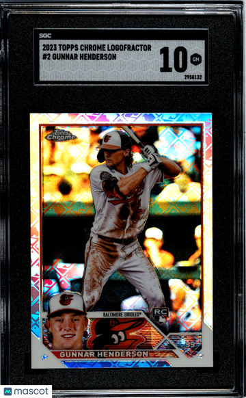 2023 Topps Chrome Logofractor Gunnar Henderson #2 Refractor Rookie Logofractor SGC 10